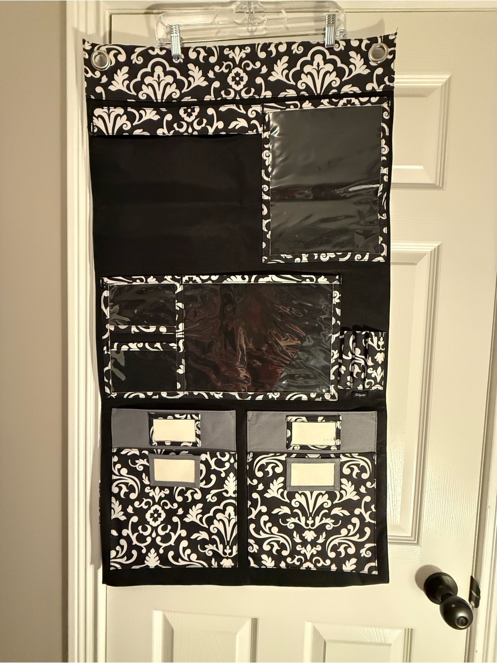 Thirty one Black & White Damask Over-the-Door Organizer - Home Storage